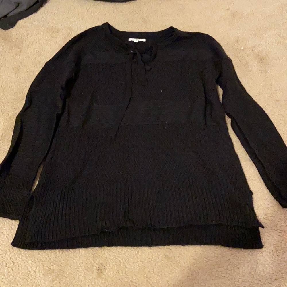 Small Sonoma black tie up sweater